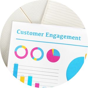 Customer Engagement Graphs and Data on Paper